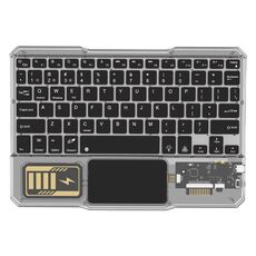 Tastiera Bluetooth wireless retroilluminata KB-333 per telefono cellulare, tablet, tastiera compatibile con laptop (nero)
