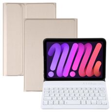 A06 Custodia in pelle Bluetooth Bluetooth A06 TPU agnello agnello con supporto per iPad mini 6 (oro)