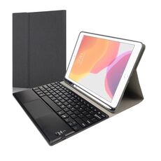 Tastiera Bluetooth di plastica magnetica rk109C con touchpad + copertura protettiva in tpu del modello di seta per iPad Air 2020, con slot e staffa della penna (argento)