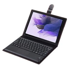 Custodia in pelle PU con struttura litchi staccabile con tastiera Bluetooth V3.0 universale con touchpad per tablet PC da 9,7-10,1 pollici (nero)
