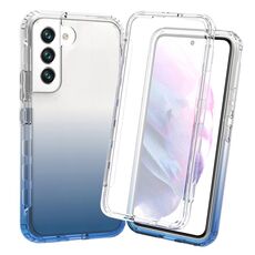 Per Samsung Galaxy S22 5G Custodia per telefono a gradiente trasparente a corto di shock full body (blu)