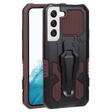 Per Samsung Galaxy S22 5G Armor Warrior Auroof Aipro TPU Case (Coffee)