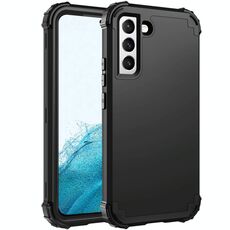 Per Samsung Galaxy S22 5G PC + Custodia al telefono in silicone (nero)