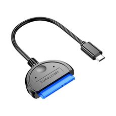 TC44 USB-C / Type-C su convertitore di azionamento a disco rigido SATA per stato solido a stato solido da 2,5 pollici e dischi rigidi meccanici (nero)