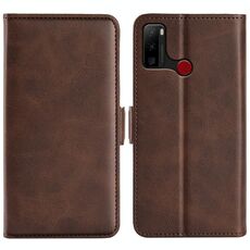 Per Ulefone Note 10 Custodia per telefono in pelle magnetica a doppia parte (Brown)
