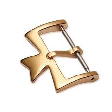 VC Accessori per orologi con fibbia per mandrima in acciaio inossidabile, stile: fibbia da 16 mm (oro rosa)