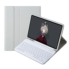 A06B Custodia in pelle con tastiera Bluetooth staccabile ultrasottile con slot per penna e supporto per iPad mini 6 / mini 7 (grigio)