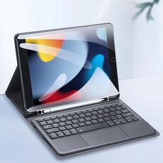 Dux Ducis Bluetooth Case in pelle tastiera con touchpad e funzione di sonno intelligente per iPad 10.2 2021/2020/2019 (nero)