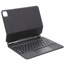 Custodia in pelle per tastiera Bluetooth P11 per iPad Pro 11 pollici 2021/2020/2018 con touch pad (nero)