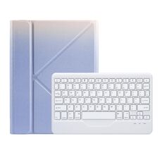 Per iPad 2025/2022 B10 Custodia in pelle con tastiera Bluetooth per tablet con supporto triangolare (viola)