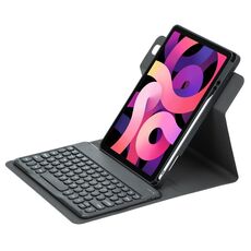 Custodia in pelle per tastiera Bluetooth girevole a 360 gradi per iPad Air 2022 / iPad Pro 11 2021 (nero)