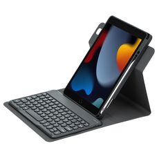 Custodia in pelle per tastiera Bluetooth girevole a 360 gradi per iPad 10.2 2021 / Air 2019 (nero)
