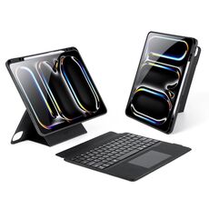 Custodia magnetica per tablet con tastiera Bluetooth wireless per iPad Pro 13 2024 DUX DUCIS DK serie (nero)