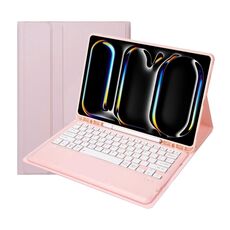 Per iPad Pro 13 2024 A13B Custodia tablet in pelle con tastiera touch Bluetooth ultrasottile staccabile con slot per penna (rosa)