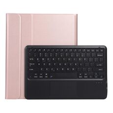 Per iPad Pro 13 2024 A14B-A Custodia tablet in pelle con tastiera touch Bluetooth ultrasottile staccabile con slot per penna (oro rosa)