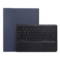 Per iPad Pro 13 2024 A14B-A Custodia tablet in pelle con tastiera touch Bluetooth ultrasottile staccabile con slot per penna (blu scuro)