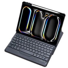 Per iPad Pro 11 2024 L13-B 360 Rotazione Acrilico Trasparente Bluetooth Tastiera Custodia in Pelle (Nero)