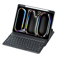 Per iPad Pro 11 2024 YL13 360 Rotazione Acrilico Trasparente Rotondo Tastiera Bluetooth Custodia in Pelle (Nero)