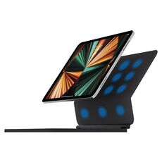 Custodia in pelle con tastiera Bluetooth sospesa per iPad Air 2022/2020 T89 Magic (nera)