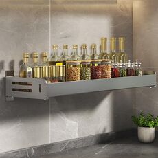Porta spezie da cucina a parete in acciaio al carbonio, portasciugamani da bagno, 60 cm