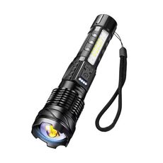 E-SMARTER A76 Zoom telescopico COB Luce laterale Torcia a luce forte, Stile: Laser bianco