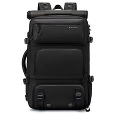 BANGE BG-1810 Borsa a tracolla da viaggio, grande capacità, leggera, multifunzionale (nero)