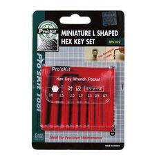 ProsKit 7 pezzi/set 0,7 mm - 3 mm Mini set di chiavi esagonali Strumento tascabile esagonale a forma di L