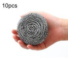 10 pezzi/confezione 20g Palline di lana d'acciaio Scrubber per piatti, pentole, padelle e forni Pulizia