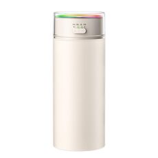 Umidificatore a tazza abbagliante, grande volume di nebbia, temporizzazione, luce ambientale, auto, famiglia, grande capacità, colore: beige plug-in
