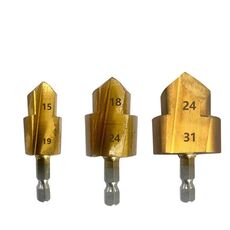 3 pezzi / set 20 / 25 / 32 punte per trapano a gradini PPR con gambo esagonale per riparazione perdite e strumenti di collegamento