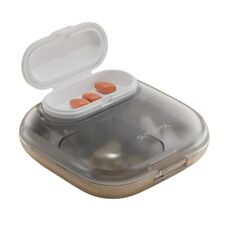 Portapillole portatile, sigillato, grande capacità, sette giorni su sette, organizer per farmaci, colore: 4 griglie grigio