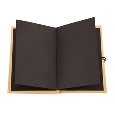 Album fotografico fai da te pieghevole a fisarmonica, copertina vuota, album di ritagli fatto a mano, album di crescita, regalo di compleanno e laurea, dimensioni: 21x28 cm (pagina nera)