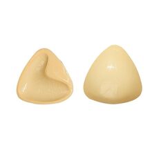 Inserti in silicone ispessito bifacciale che raccolgono coppette assorbilatte triangolari, taglia: S/A (colore pelle bianca con riquadro arancione)