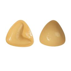 Inserti in silicone ispessito bifacciale che raccolgono coppette assorbilatte triangolari, taglia: M/B (colore pelle media con riquadro arancione)