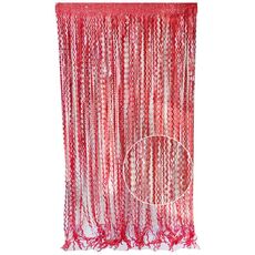 2 confezioni da 1x2 m di tenda con frange in lamina ondulata, per feste, anniversari, compleanni, decorazioni per sfondo, oggetti di scena (rosso)