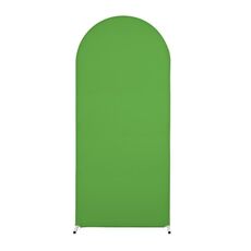 Copertura in tessuto ad arco 180x80cm, a forma di U, in spandex elasticizzato, decorazione per sfondo di feste di compleanno e matrimonio (verde)