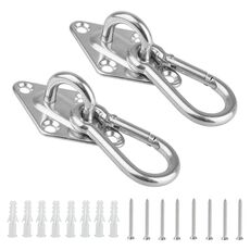 2 ganci a soffitto per sacchi di sabbia in acciaio inossidabile 316 da 6 mm per impieghi gravosi