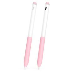 Per Redmi Smart Pen 2 pezzi/set trasparente Jelly Series penna stilo custodia protettiva in silicone (rosa ciliegia)