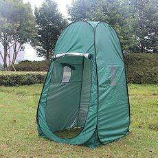 Aotu AT6516 Tenda da bagno con cambio di vestiti con finestra, dimensioni: 195x150x150cm (verde)