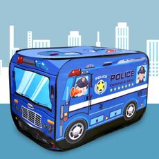 Giocattolo per bambini Tenda Stoffa Camion dei pompieri Macchina della polizia Scuolabus Gioco Casa (macchina della polizia)