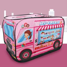 Giocattolo per bambini Tenda Stoffa Camion dei pompieri Macchina della polizia Scuolabus Gioco Casa (camion dei gelati)