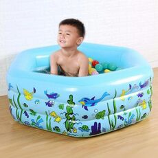Piscina gonfiabile per bambini Piscina per bambini Piscina per bambini Vasca esagonale per famiglie, Dimensioni: 133 x 133 x 50 cm