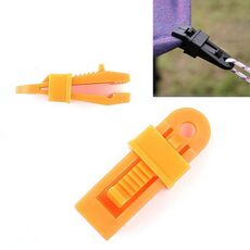3 PCS Tende Wind Rope Clamp Tende da sole Campeggio esterno Clip di plastica Tende Accessori (arancione)