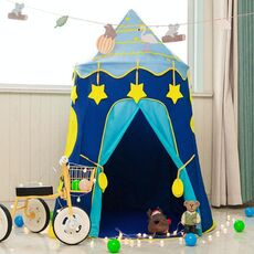Tenda da gioco Yurta per casa giocattolo per bambini (blu)
