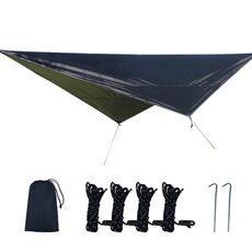 Forniture da campeggio all'aperto Campeggio multifunzionale Parasole da ombrellone impermeabile e impermeabile a prova di umidità Cielo ultra-leggero, Dimensioni: 320 x 250 cm (nero)