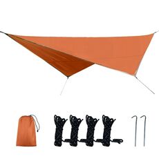 Forniture da campeggio all'aperto Campeggio multifunzionale Parasole da ombrellone impermeabile e impermeabile a prova di umidità Sky Ultra-Light Sky, Dimensioni: 320 x 250 cm (arancione)