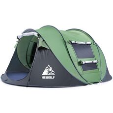Hewolf 1766 Automatico Automatico all'aperto Tenda Apertura rapida Camping Sunscreen Tenda per 4-5 persone (Green dell'esercito)
