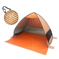 Tenda da spiaggia potabile automatica istantanea istantanea, dimensione:, colore: striscia arancione