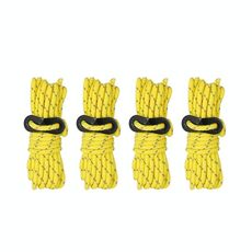 Asta di supporto da campeggio riflettente antivento per campeggio all'aperto CLS da 4 pezzi (giallo)
