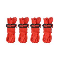 Asta di supporto da campeggio riflettente antivento per campeggio all'aperto CLS da 4 pezzi (rosso)